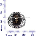 Vintage Style 925 Sterling Silver Design &amp; Smoky Quartz Gemstone Ring Jewelry
